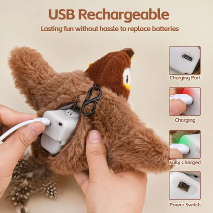 Interactive Flying Bird Toy For Cats